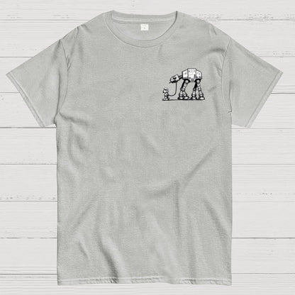 Galactic Robot Dog-Planetary Battles Front And Back Printing Geek T-Shirt