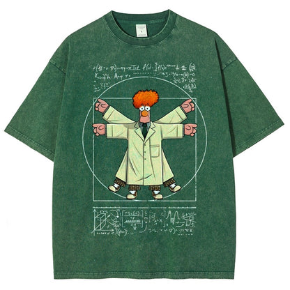 Vitruvian Puppet Vintage Distressed T-shirt