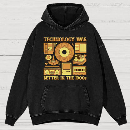 Technology Was Better In The 1900s Vintage Distressed Hoodie