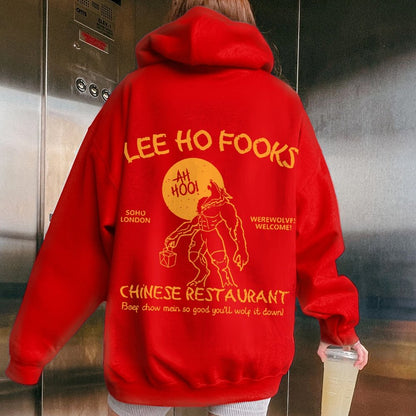 Lee Ho Fooks Chinese Restaurant Printed Back Unisex Cotton Hoodie