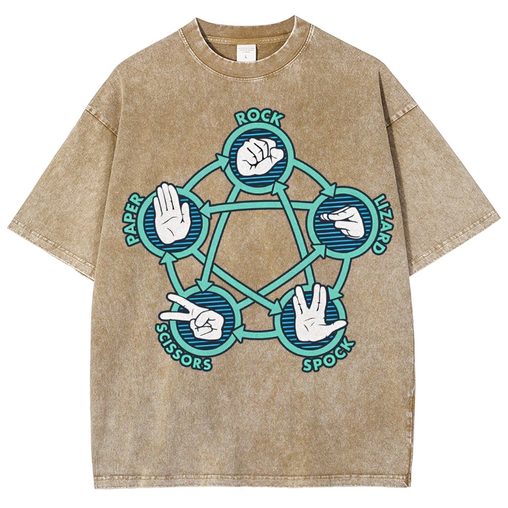 Rock Paper Scissors Lizard Spock Vintage Distressed T-shirt
