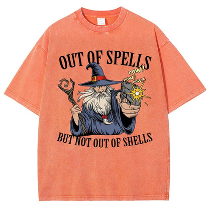 Out of Spells but Not Out of Shells Vintage Distressed T-shirt