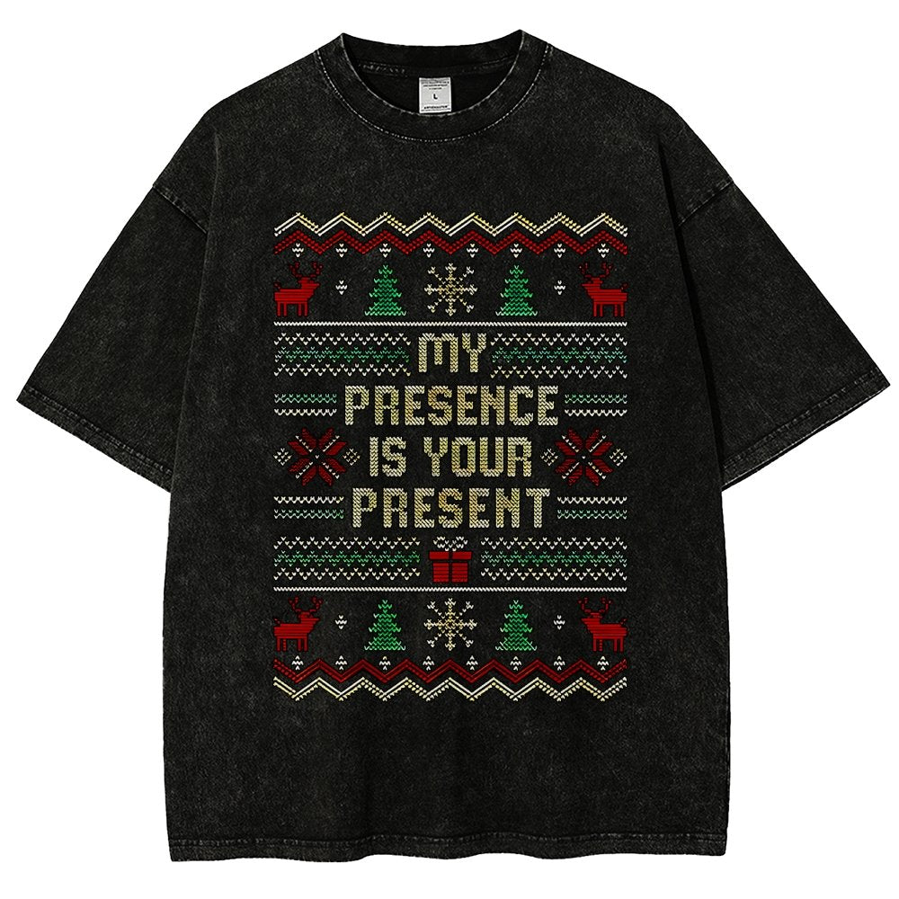 My Presence Is Your Present Vintage Distressed T-shirt