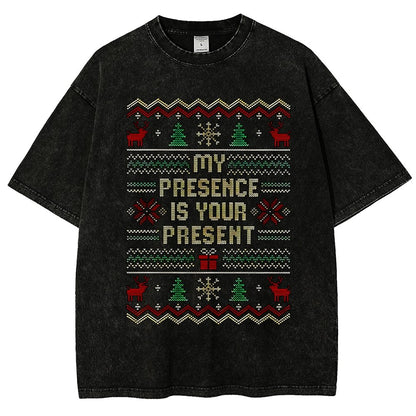 My Presence Is Your Present Vintage Distressed T-shirt
