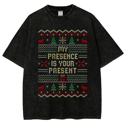 My Presence Is Your Present Vintage Distressed T-shirt