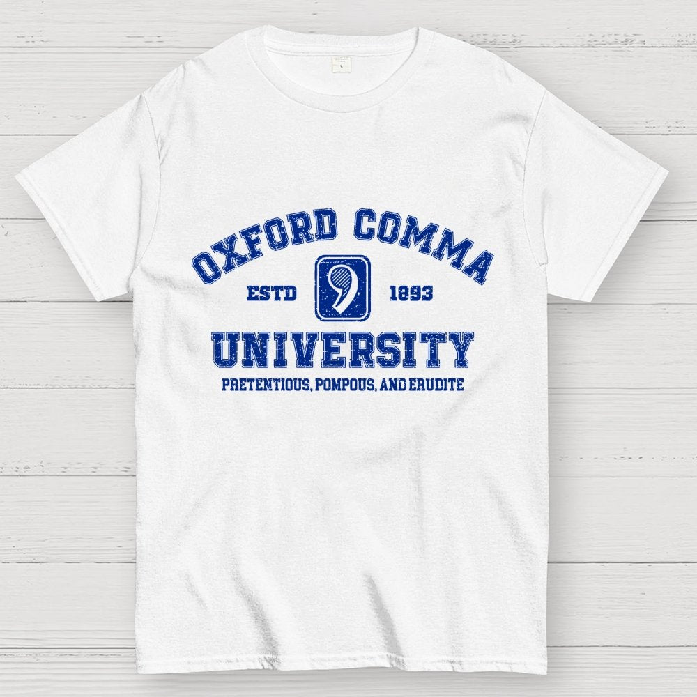 Oxford Comma University Unisex Geek T-Shirt