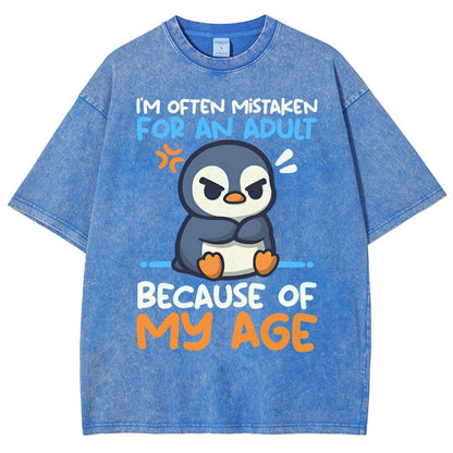 Penguin Often Mistaken For An Adult Vintage Distressed T-shirt