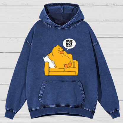 Nope Not Today Duck Vintage Distressed Hoodie