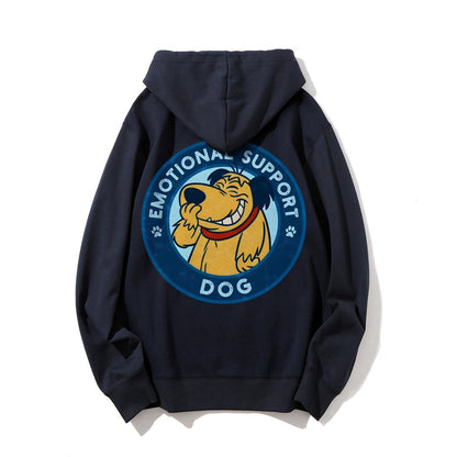Dog Support Or Not? Printed Back Unisex Cotton Hoodie