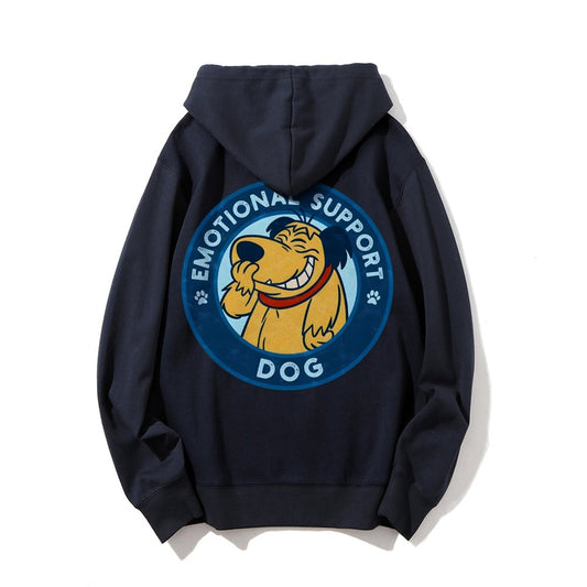 Dog Support Or Not? Printed Back Unisex Cotton Hoodie