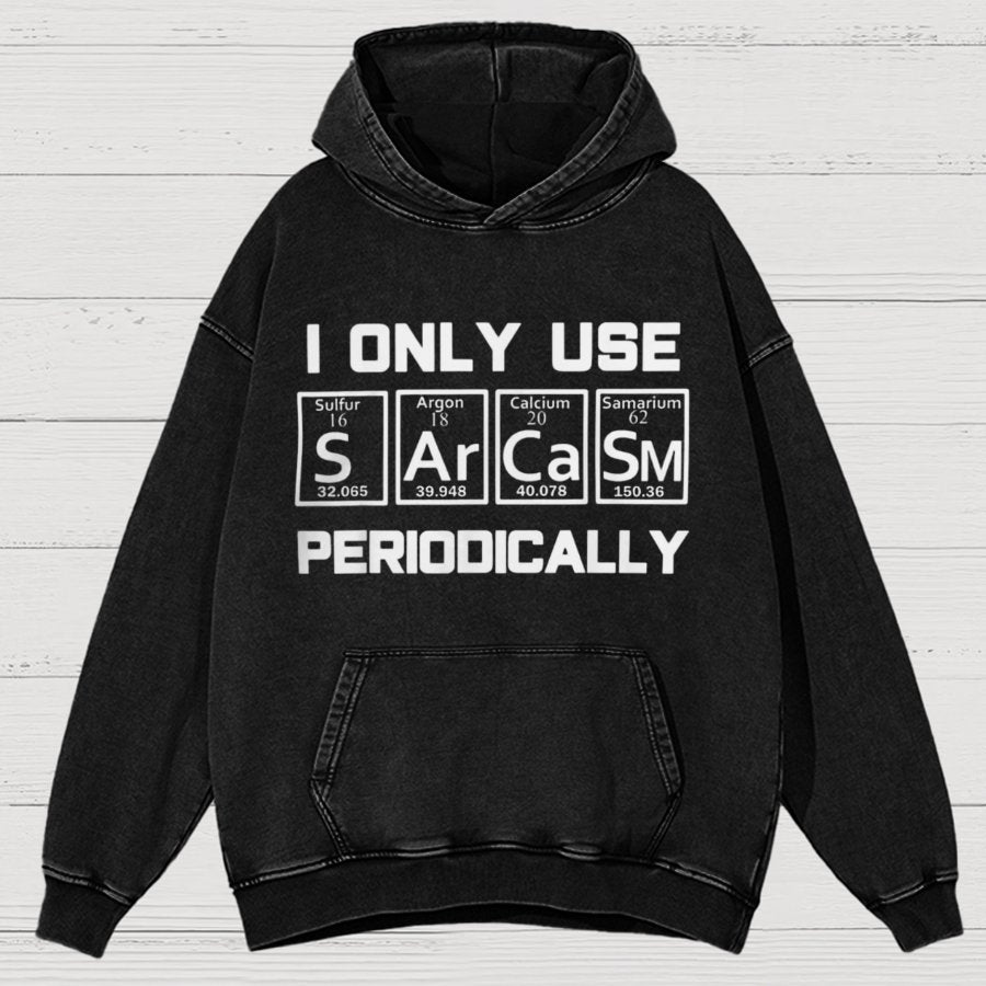 Sarcasm Periodic Table Element Vintage Distressed Hoodie