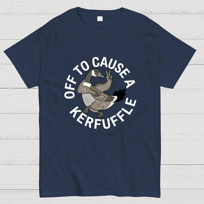 Off To Cause A Kerfuffle Goose Art Print Geek T-Shirt