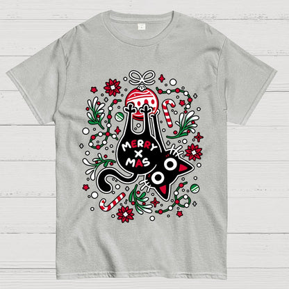Christmas Cat Butt Geek T-Shirt