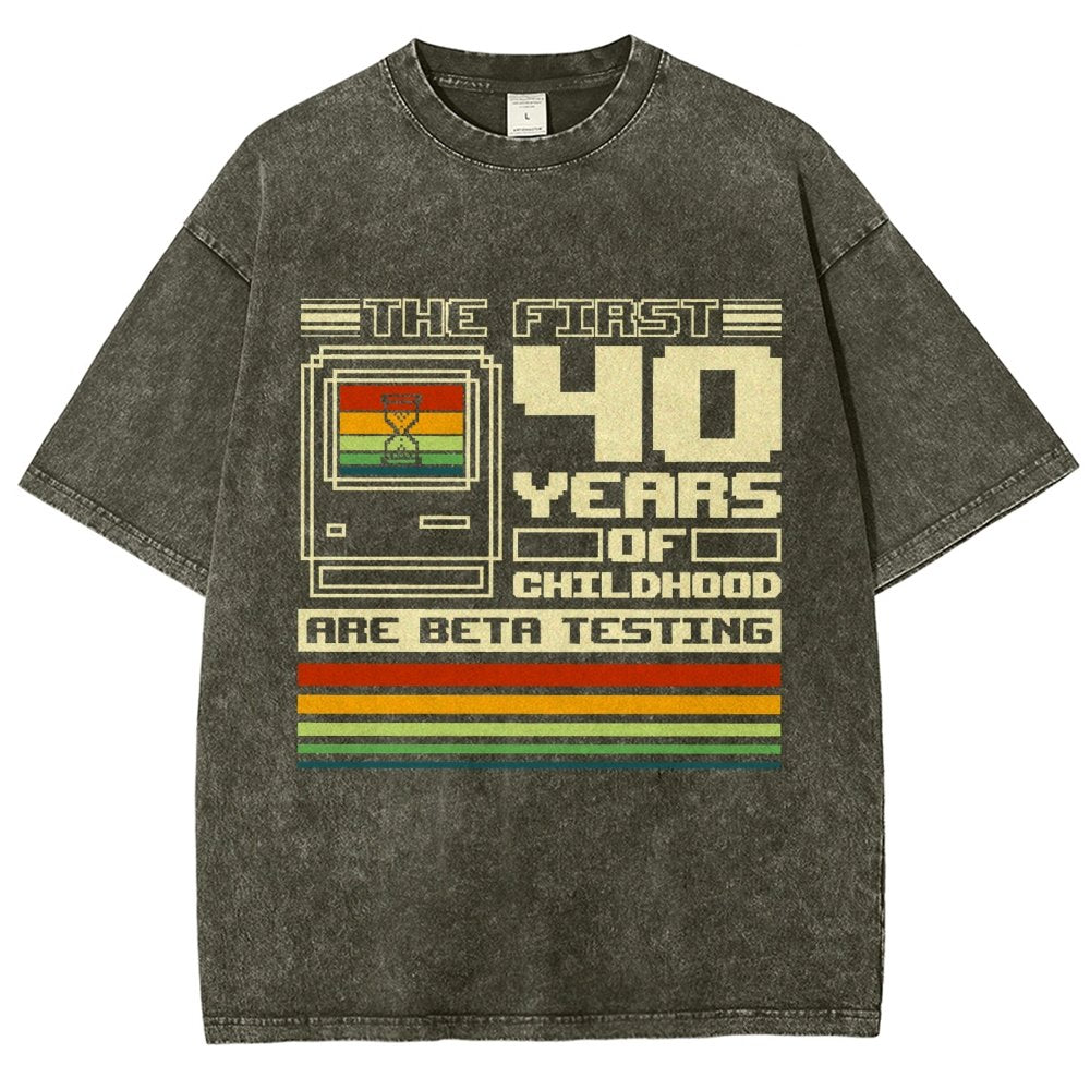 The First 40 Years Of Childhood Vintage Distressed T-shirt
