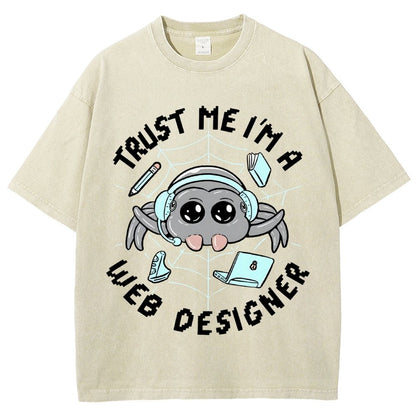 TRUST ME I'M A WEB DESIGNER Vintage Distressed T-shirt