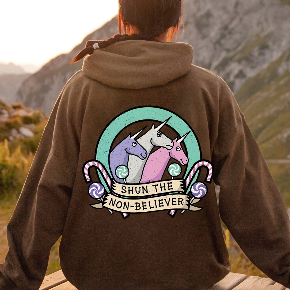 Shun The Non-Believer Printed Back Unisex Cotton Hoodie