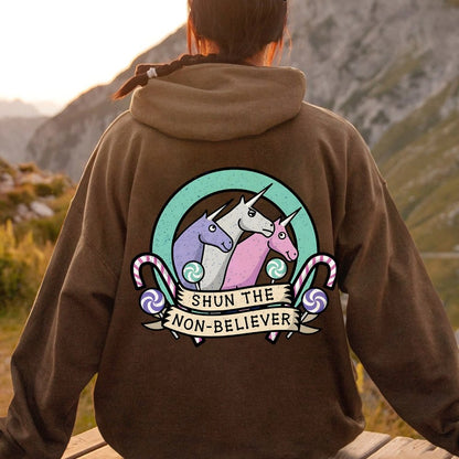 Shun The Non-Believer Printed Back Unisex Cotton Hoodie