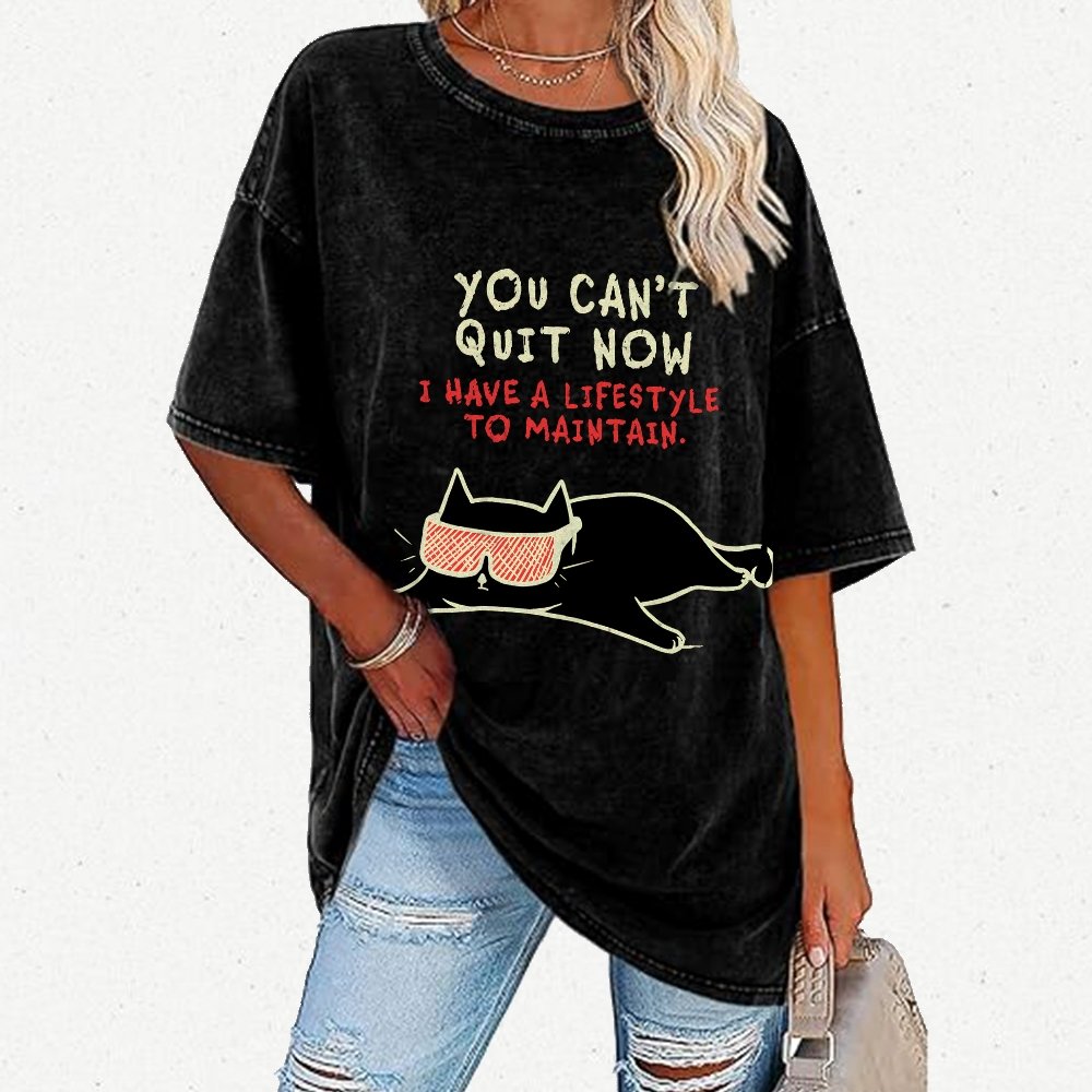 You Can't Quit Now Vintage Distressed T-shirt