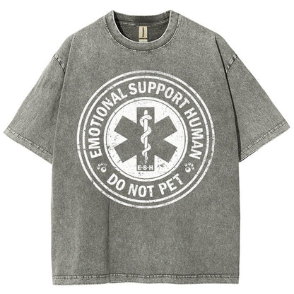 Emotional Support Human Vintage Distressed T-shirt