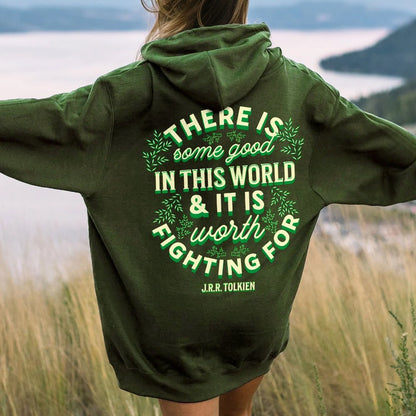 There is Some Good in This World Printed Back Unisex Cotton Hoodie