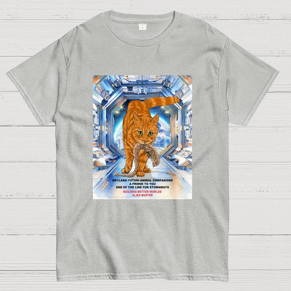 Mystery Creature Buster - Ginger Cat Building Better Worlds Geek T-Shirt