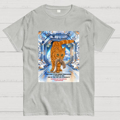 Mystery Creature Buster - Ginger Cat Building Better Worlds Geek T-Shirt