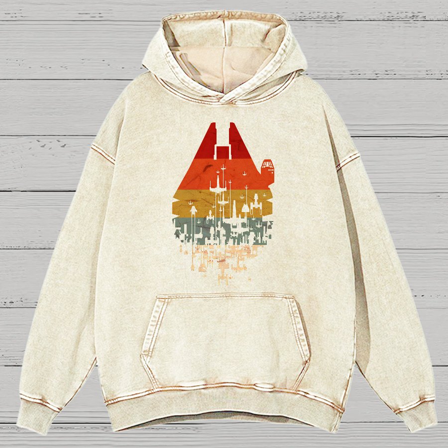 Retro Battleship Vintage Distressed Hoodie