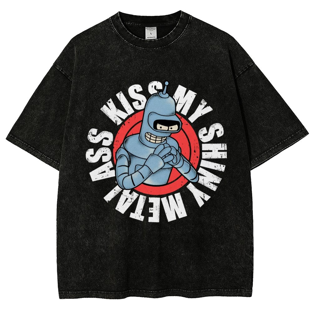 Kiss My Shiny Vintage Distressed T-shirt