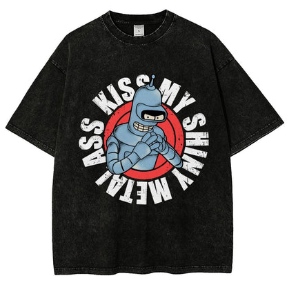 Kiss My Shiny Vintage Distressed T-shirt