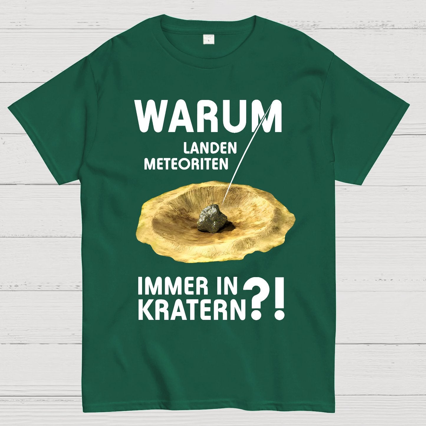 Meteoriten in Kratern Geek T-Shirt