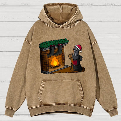 Black Knight Christmas Vintage Distressed Hoodie