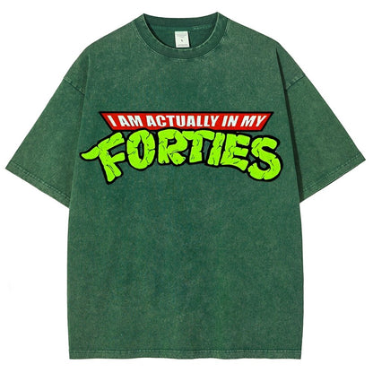 I Am Actually In My Forties Vintage Distressed T-shirt