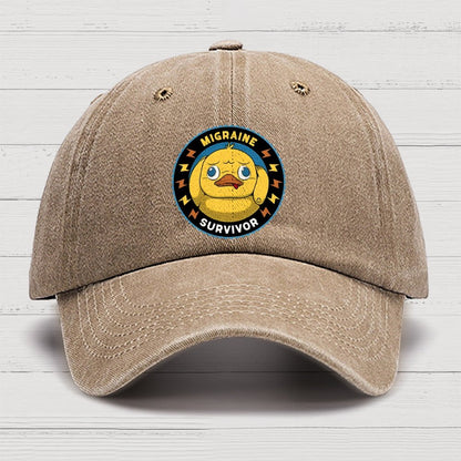 Migraine Survivor Funny Duck Cotton Hat