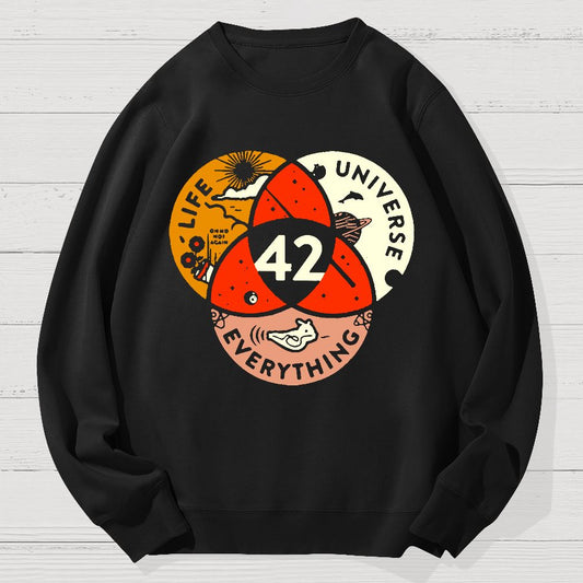 42 The Answer To Life The Universe And Everything Geek Cotton Sweatshirt