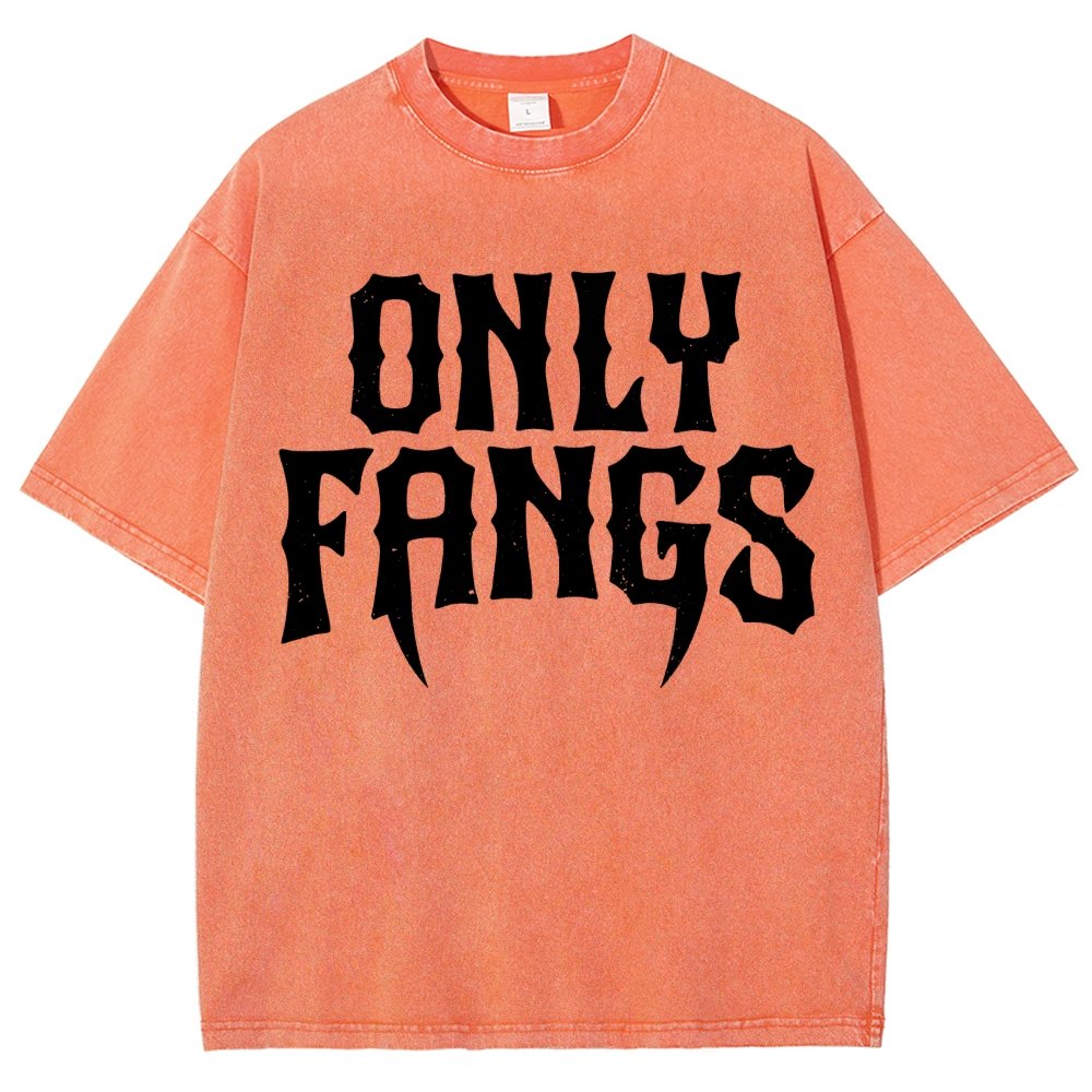 Only Fangs Vintage Distressed T-shirt
