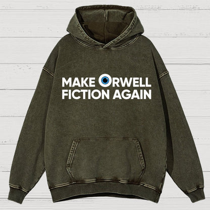 Make Orwell Fiction Again Vintage Distressed Hoodie