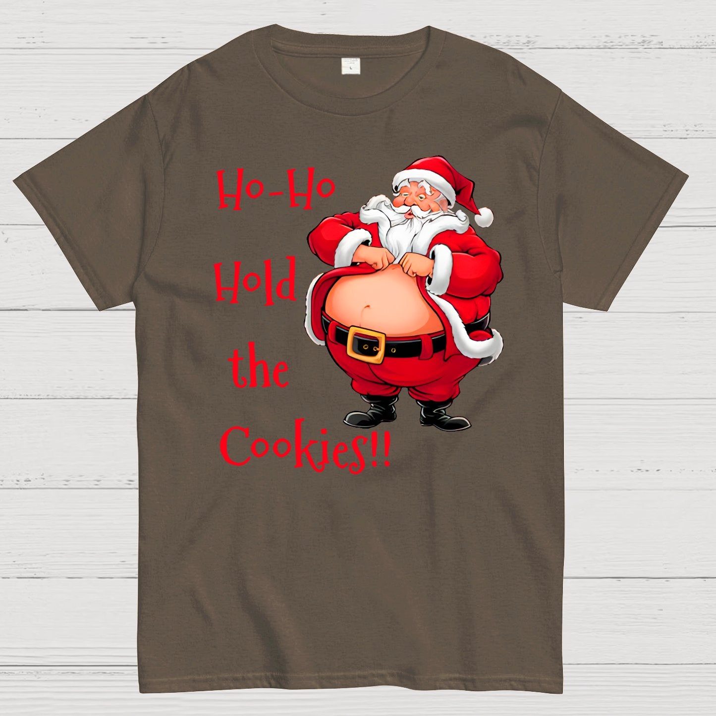 Christmas Fat Santa Geek T-Shirt