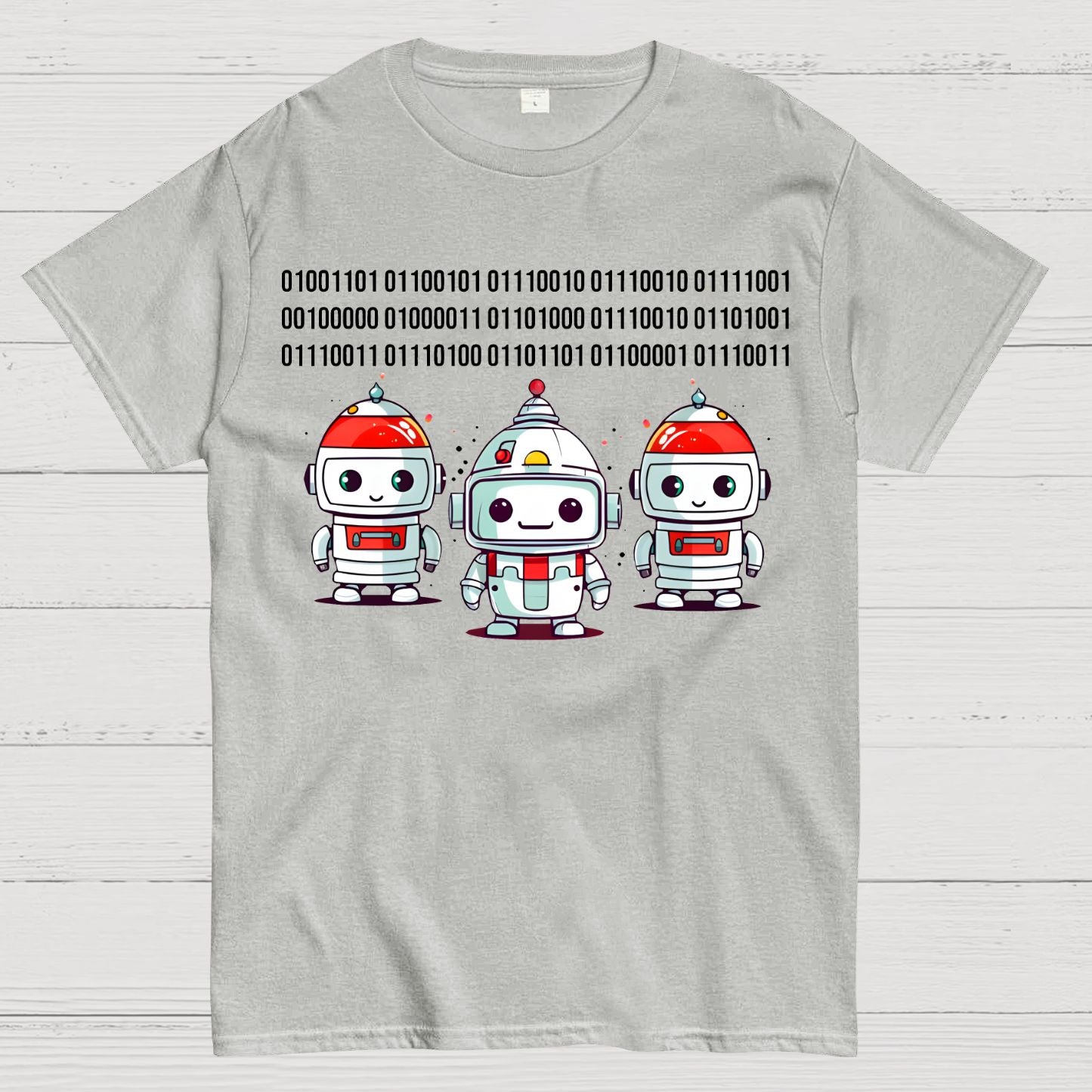 Robot Binary Christmas Geek T-Shirt