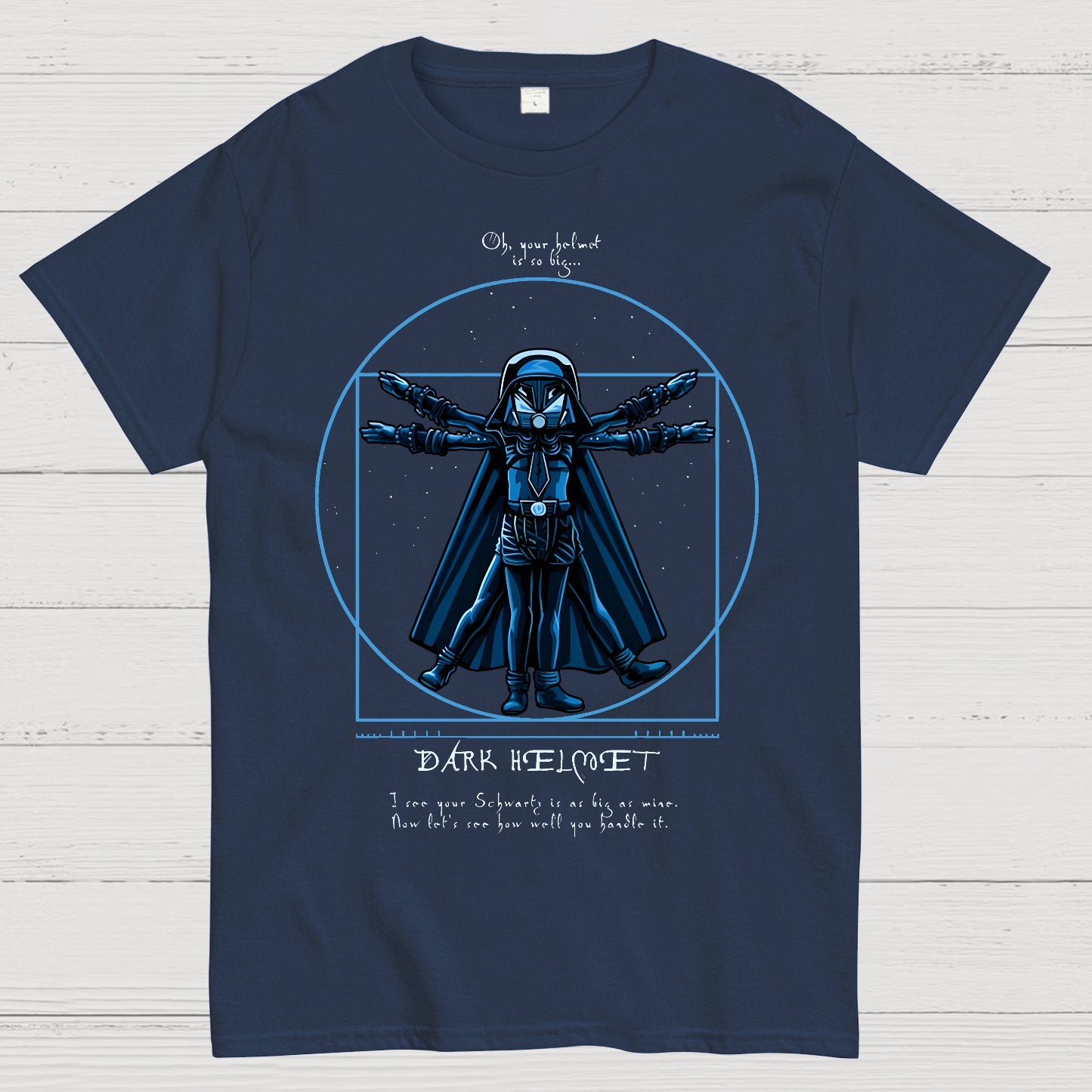 Vitruvian Helmet Geek T-Shirt