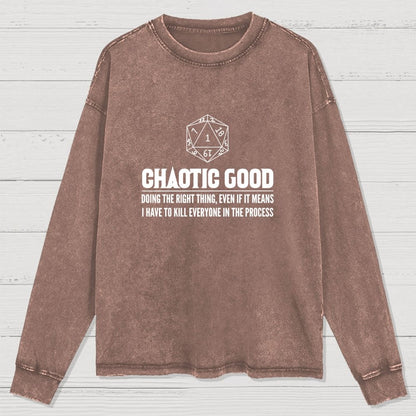 Adventure RPG Dice Fantasy Geschenk Washed Long Sleeve Tee