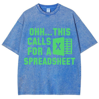 Ohh...This Calls for a Spreadsheet Vintage Distressed T-shirt