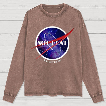Not Flat Science Nerd Washed Long Sleeve Tee