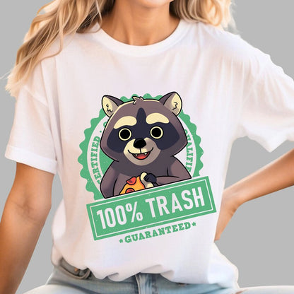 100% Cute Trash Panda Raccoon Seal Geek T-Shirt
