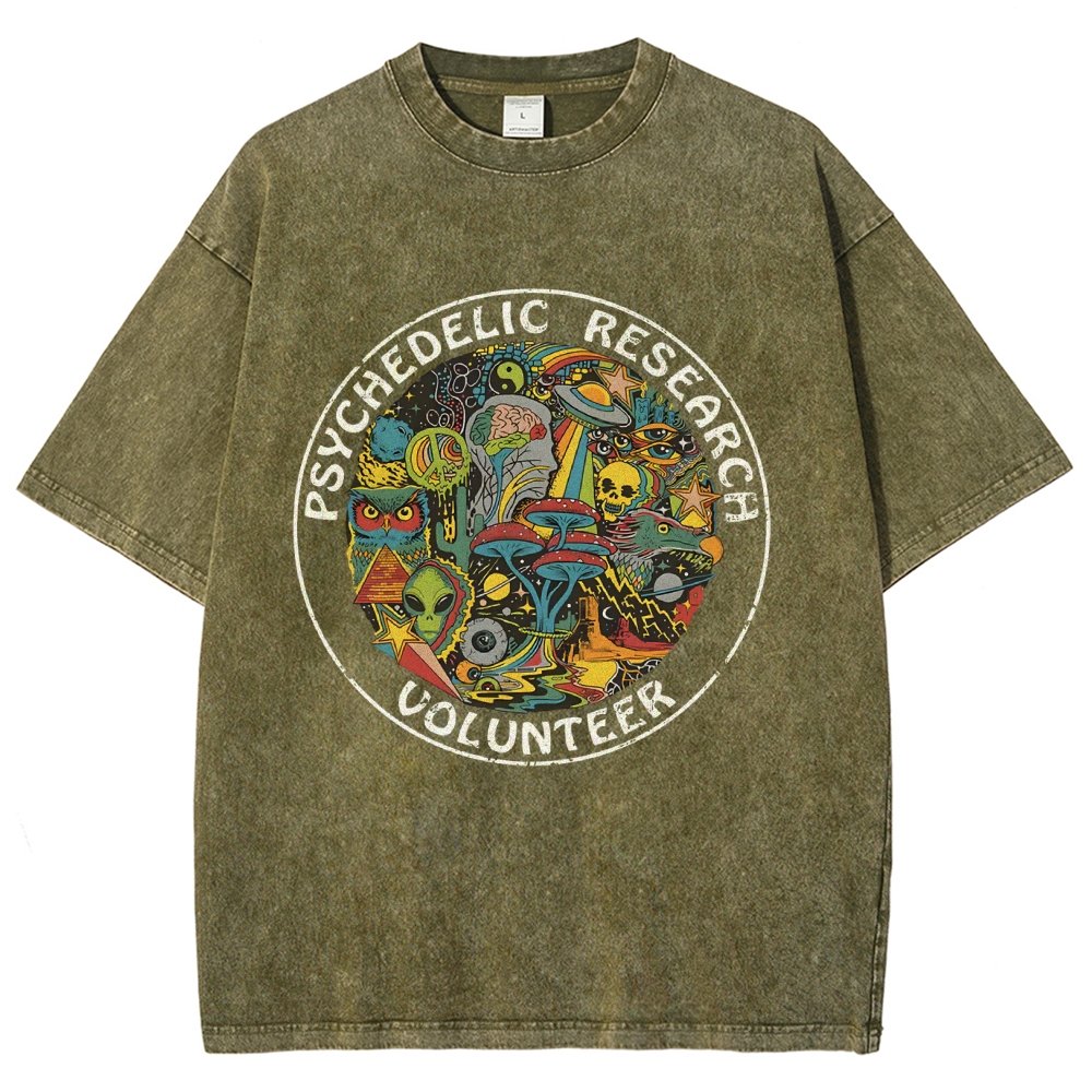 Psychedelic Research Volunteer Vintage Distressed T-shirt