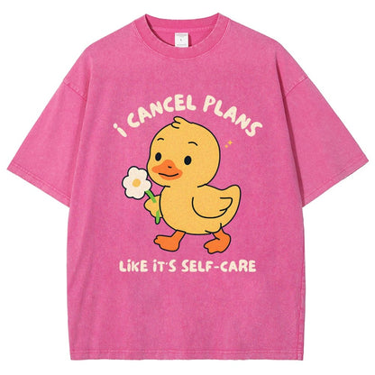 I Cancel Plans Vintage Distressed T-shirt