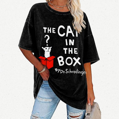 The Cat in the Box Vintage Distressed T-shirt