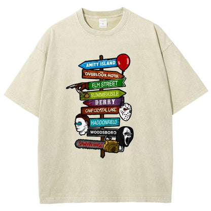 Horrible Road Signs Vintage Distressed T-shirt