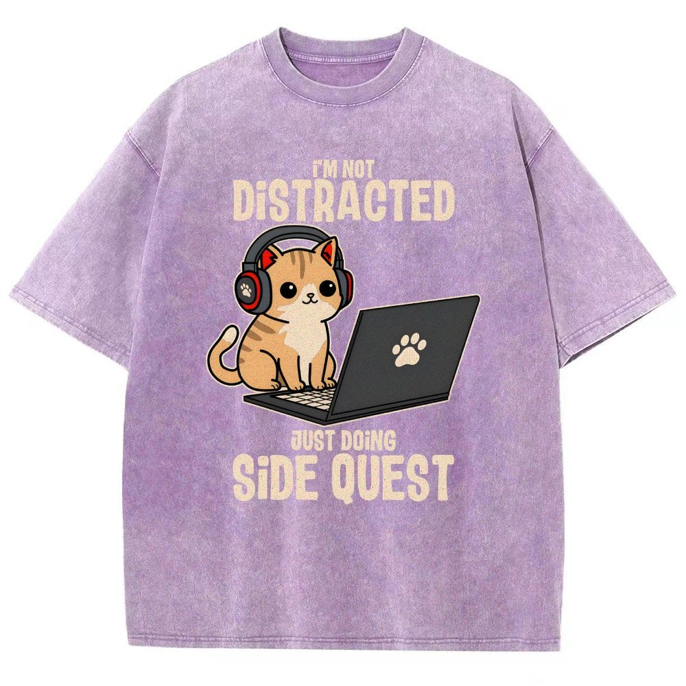 Doing Side Quest Vintage Distressed T-shirt