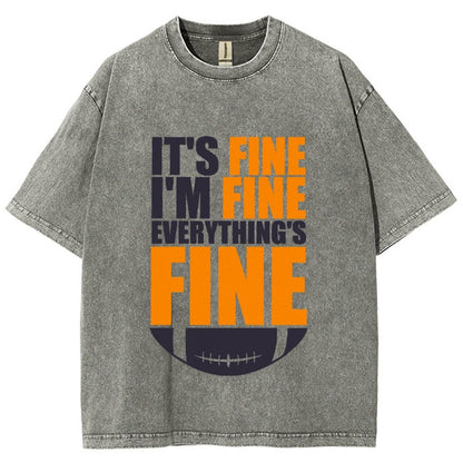 Browns It's Fine I'm Fine Everything's Fine Vintage Distressed T-shirt