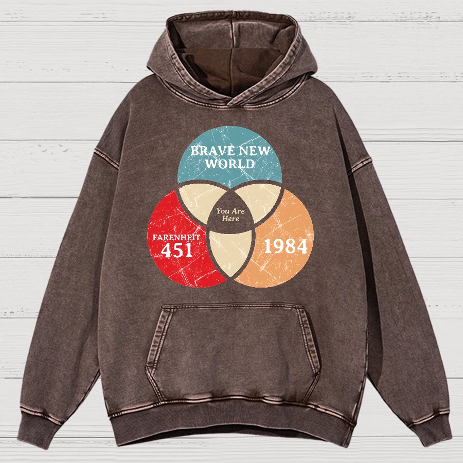 You Are Here Vintage Distressed Hoodie